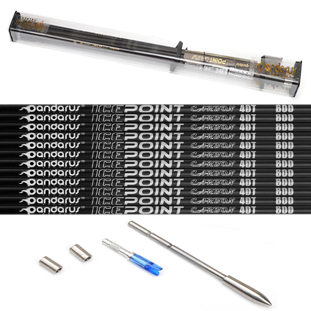 12X 40T Carbon Arrows SP350-1000 Hunting Arrows 3.2mm Archery Hunting PANDARUS